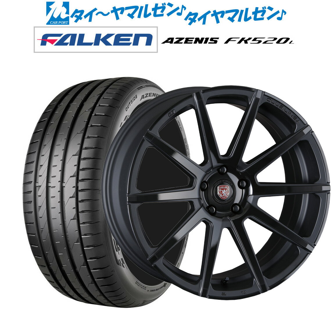 [18日]割引クーポン配布新品 サマータイヤ ホイール4本セットクリムソン クラブリネア マルディニFF19インチ 8.0Jファルケン AZENIS アゼニス FK520L235/35R19