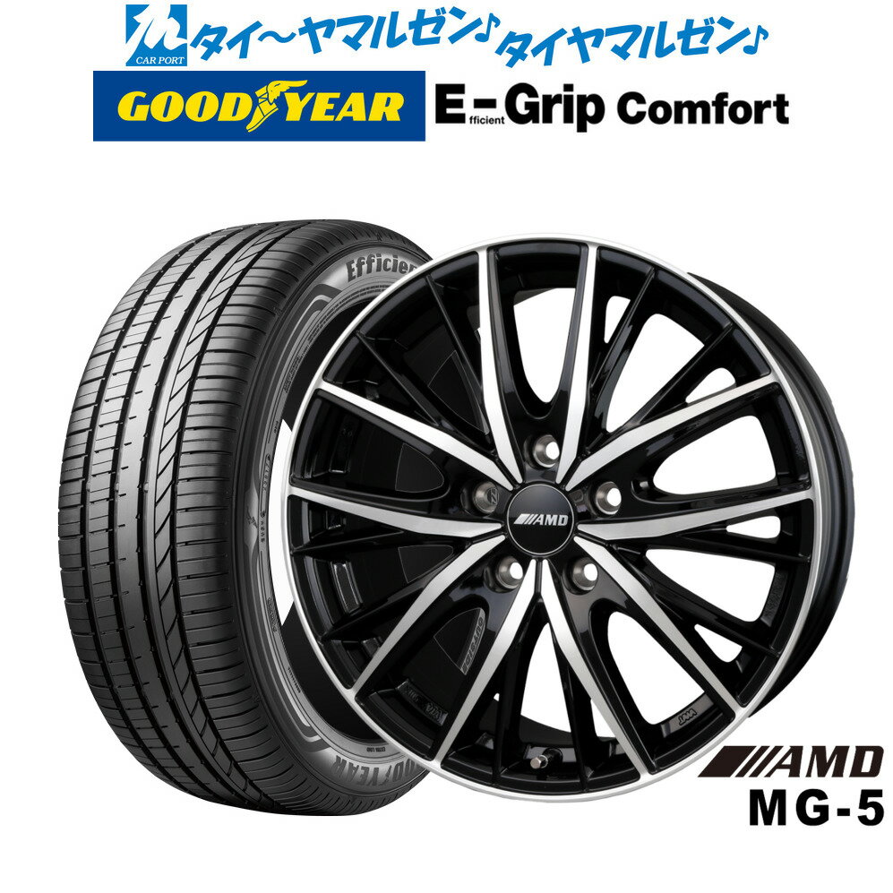 新品 サマータイヤ ホイール4本セットBADX AMD MG-517インチ 7.0Jグッドイヤー エフィシエント グリップ コンフォート215/50R17