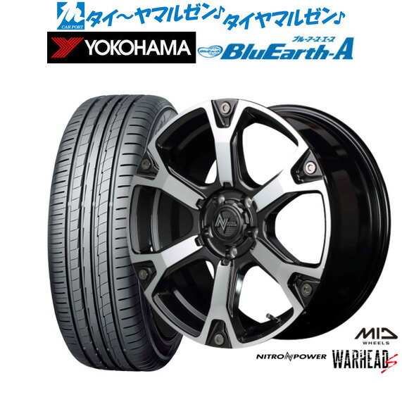 新品 サマータイヤ ホイール4本セットMID ナイトロパワー ウォーヘッド S18インチ 7.0Jヨコハマ BluEarth ブルーアース A (AE50)235/55R18