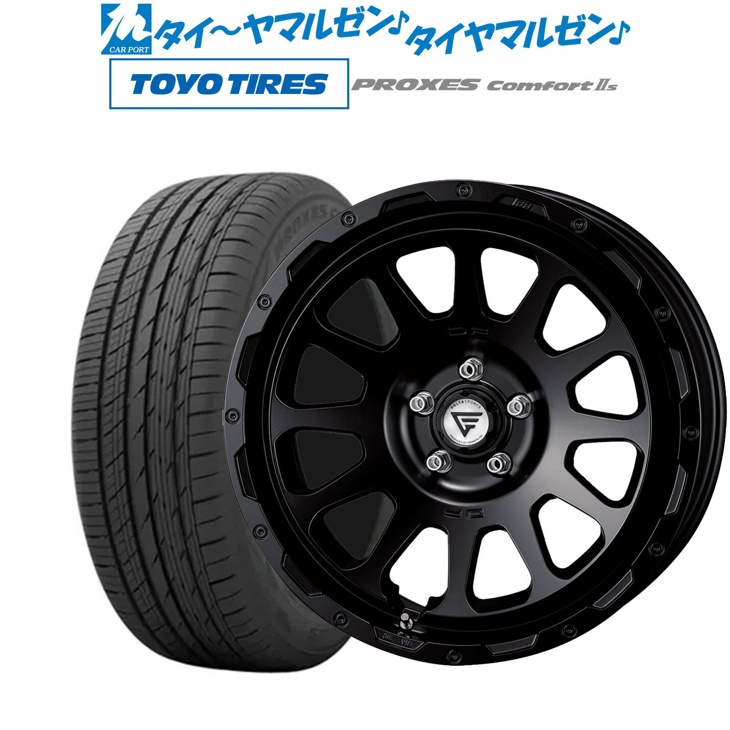 新品 サマータイヤ ホイール4本セットFORCE デルタフォース OVAL(オーバル)18インチ 8.0Jトーヨータイヤ プロクセス PROXES Comfort 2s (コンフォート 2s)245/50R18