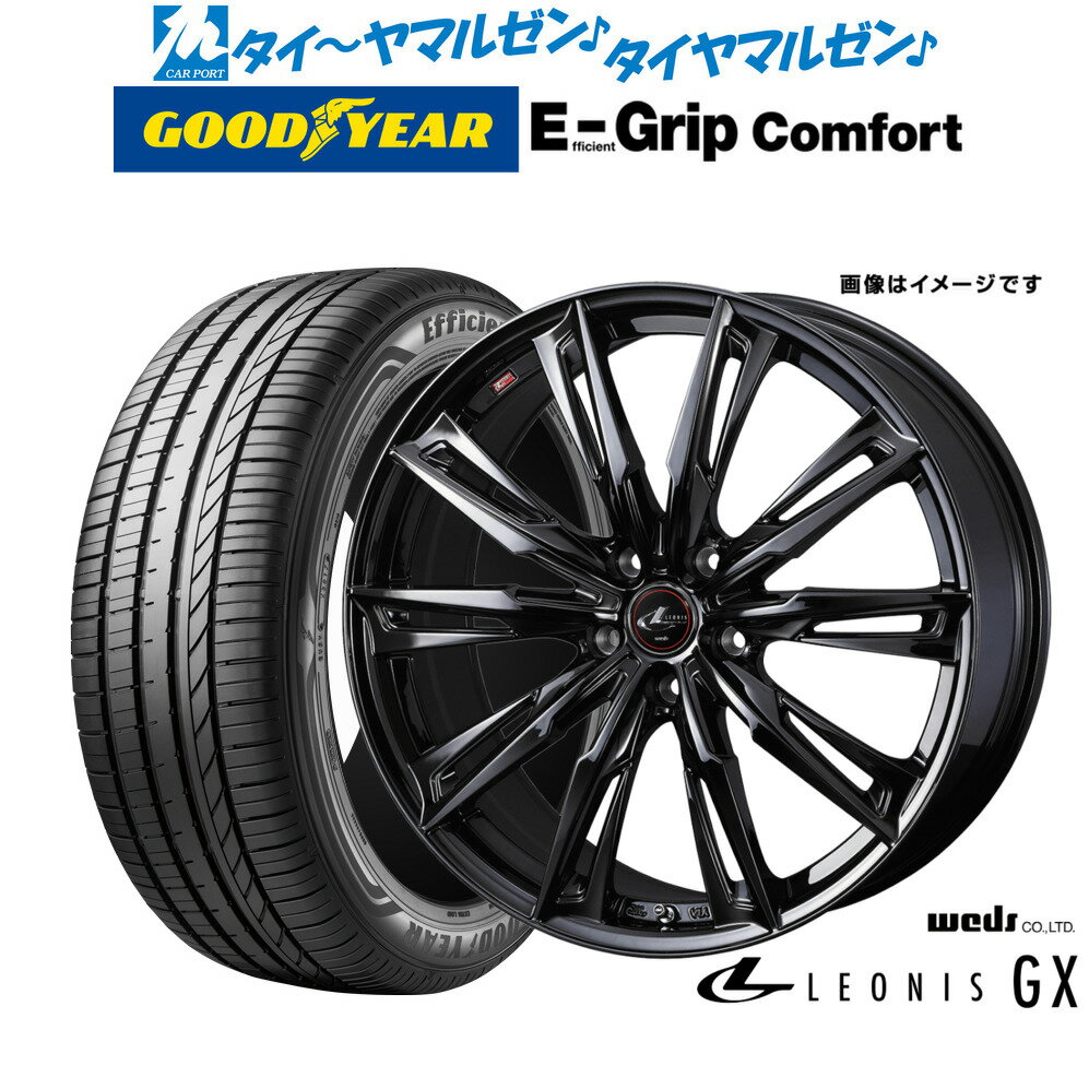 [6/22〜26]割引クーポン配布新品 サマータイヤ ホイール4本セットウェッズ レオニス GX BLACK METAL EDITION16インチ 5.0Jグッドイヤー エフィシエント グリップ コンフォート165/45R16