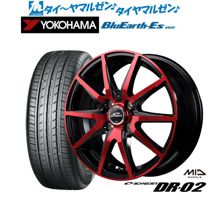 [6/22〜26]割引クーポン配布新品 サマータイヤ ホイール4本セットMID シュナイダー DR-0215インチ 4.5Jヨコハマ BluEarth-ES ブルーアースイーエス ES32165/50R15