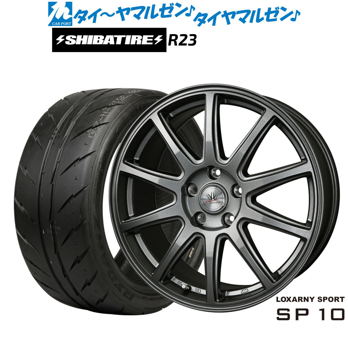 [18日]割引クーポン配布新品 サマータイヤ ホイール4本セットBADX ロクサーニスポーツ SP1017インチ 7.0JSHIBATIRE シバタイヤ 300 (R23)215/45R17