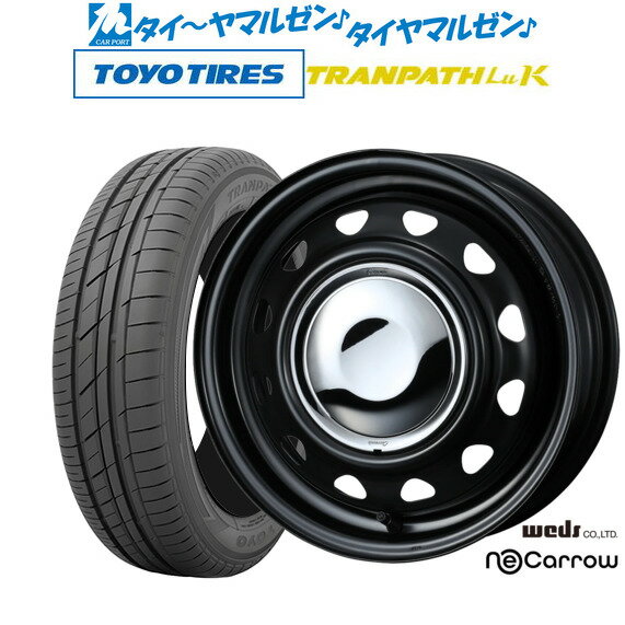 [5/9～15]割引クーポン配布新品 サマータイヤ ホイール4本セットウェッズ スチール ネオキャロ14インチ 4.5Jトーヨータイヤ トランパス LuK 165/55R14