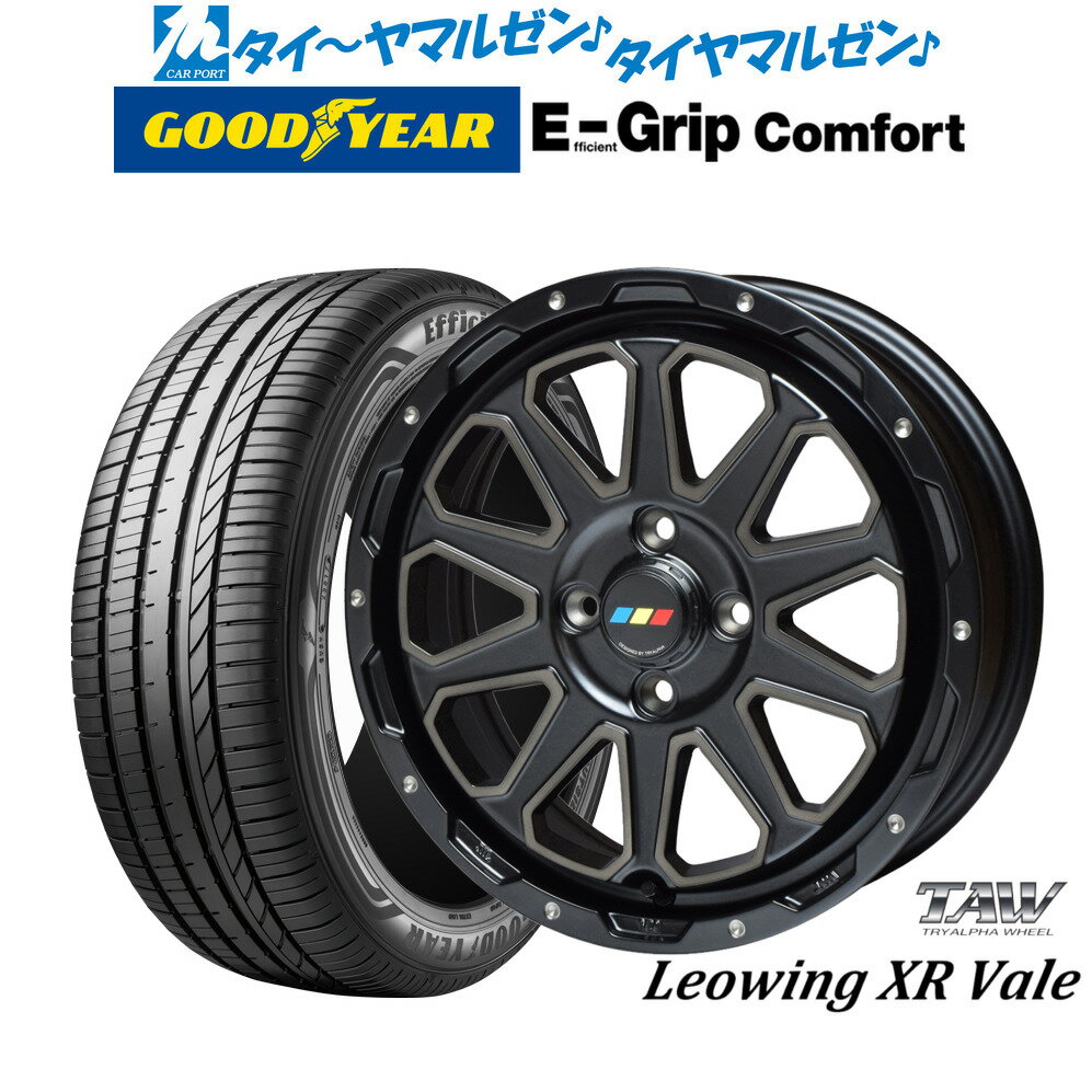 [6/15]割引クーポン配布新品 サマータイヤ ホイール4本セットトライアルファ レオウイング クロスヴェイル15インチ 5.0Jグッドイヤー エフィシエント グリップ コンフォート165/50R15