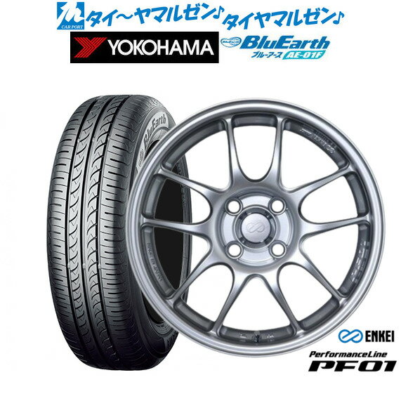 [6月20日]割引クーポン配布新品 サマータイヤ ホイール4本セットエンケイ PF0115インチ 6.5Jヨコハマ BluEarth ブルーアース (AE-01F)185/60R15
