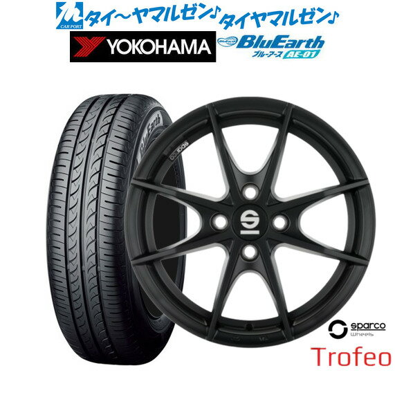 新品 サマータイヤ ホイール4本セットOZ スパルコ sparco TROFEO(トロフェオ)15インチ 6.0Jヨコハマ BluEarth ブルーアース (AE-01)185/55R15