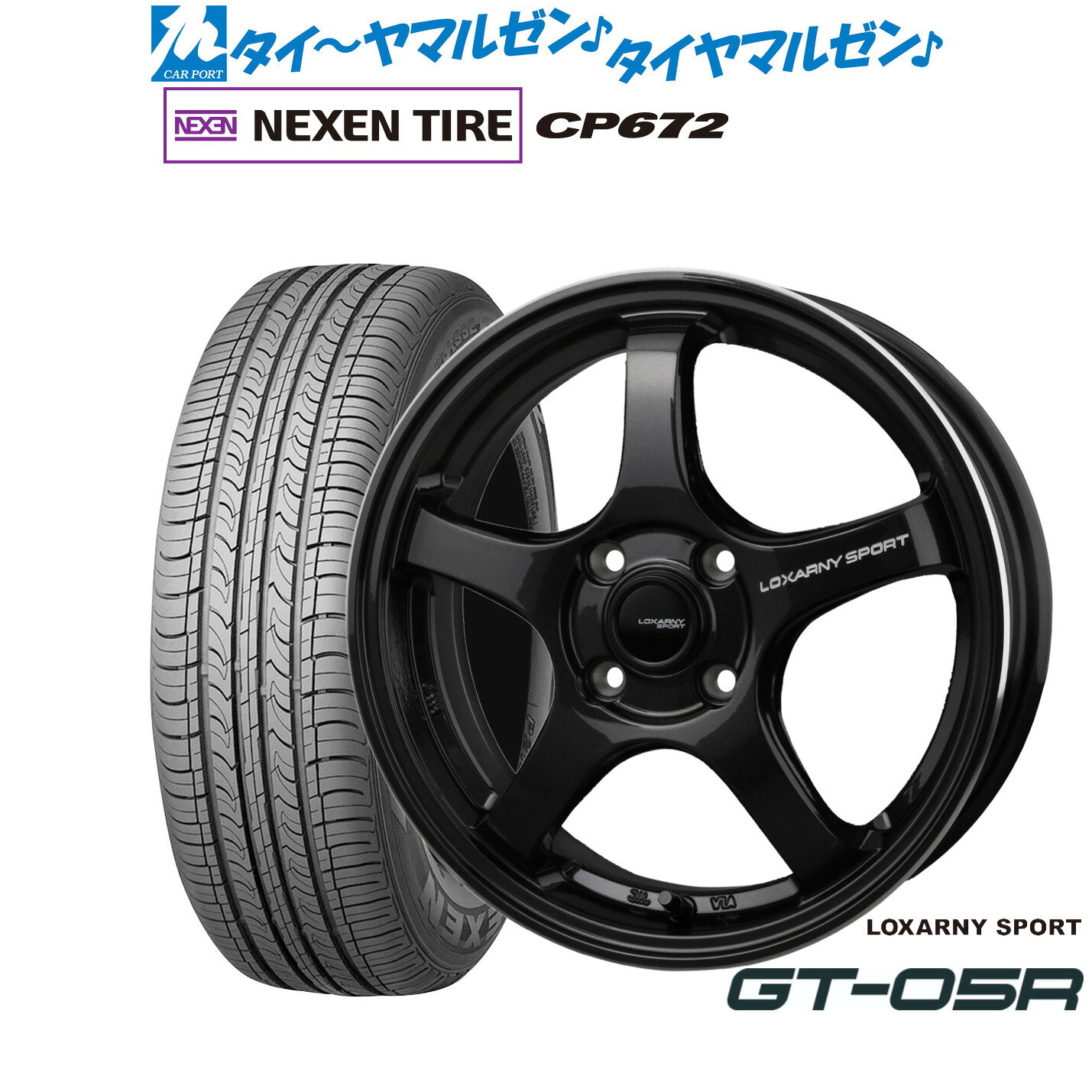 新品 サマータイヤ ホイール4本セットBADX ロクサーニスポーツ GT-05R16インチ 6.0JNEXEN ネクセン CP672195/55R16