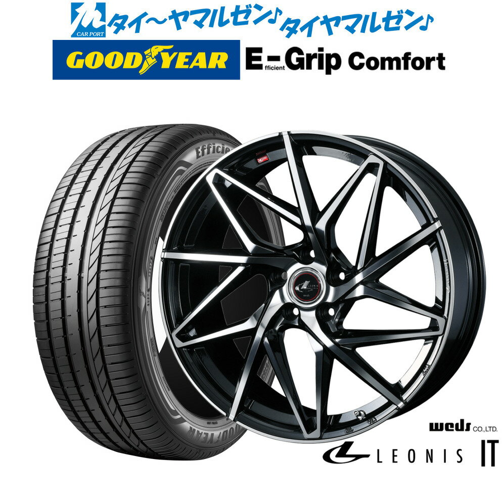 [6/15]割引クーポン配布新品 サマータイヤ ホイール4本セットウェッズ レオニス IT19インチ 8.0Jグッドイヤー エフィシエント グリップ コンフォート215/35R19