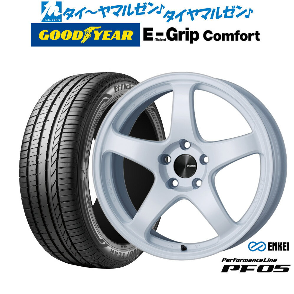 [6/18]最大100%ポイントバック！要エントリー新品 サマータイヤ ホイール4本セットエンケイ PF0519インチ 8.0Jグッドイヤー エフィシエント グリップ コンフォート215/35R19