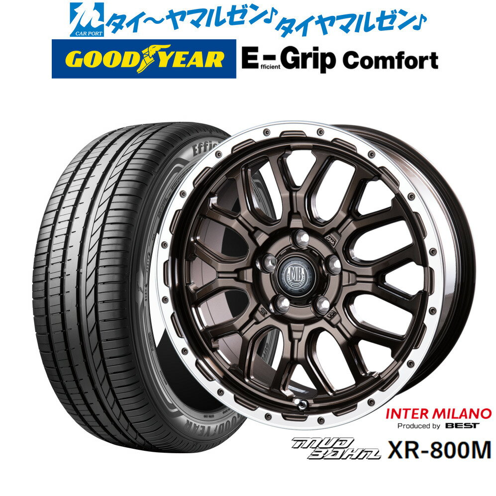 [BF期間]割引クーポン配布新品 サマータイヤ ホイール4本セットインターミラノ マッドバーン XR-800M17インチ 7.0Jグッドイヤー エフィシエント グリップ コンフォート215/55R17