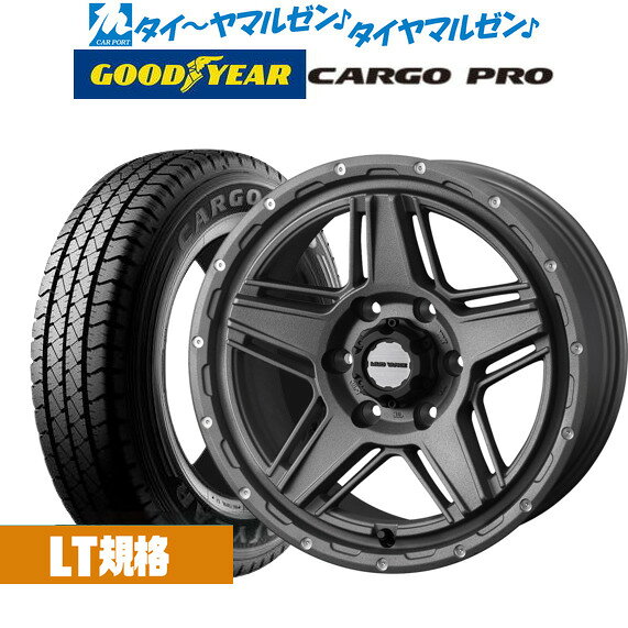 [マラソン期間]割引クーポン配布新品 サマータイヤ ホイール4本セットウェッズ アドベンチャー マッドヴァンス 0715インチ 6.0Jグッドイヤー カーゴ プロ195/80R15