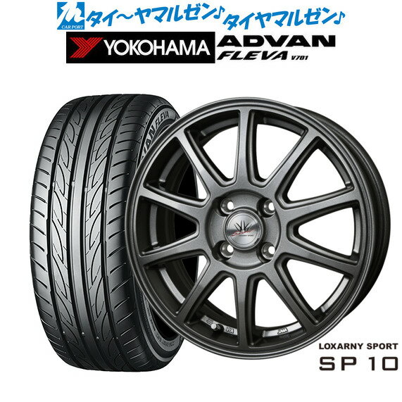 [6/15]割引クーポン配布新品 サマータイヤ ホイール4本セットBADX ロクサーニスポーツ SP1015インチ 4.5Jヨコハマ ADVAN アドバン フレバ V701165/55R15