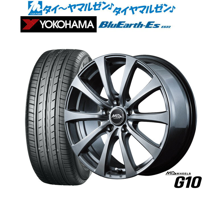 新品 サマータイヤ ホイール4本セットMID ホイールズ G1015インチ 6.0Jヨコハマ BluEarth-ES ブルーアースイーエス ES32195/65R15