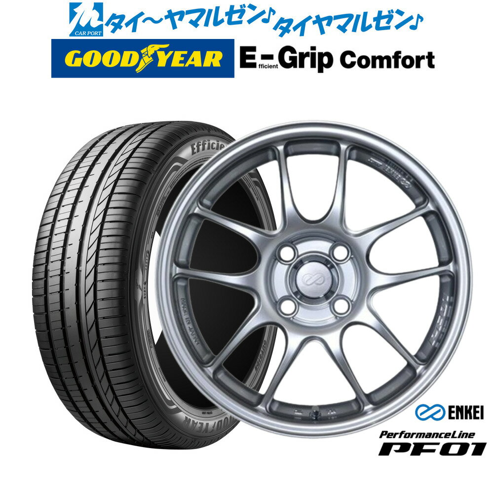 新品 サマータイヤ ホイール4本セットエンケイ PF0116インチ 6.5Jグッドイヤー エフィシエント グリップ コンフォート195/45R16