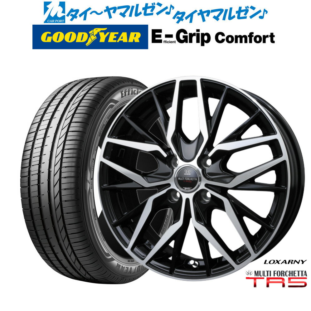[6/15]割引クーポン配布新品 サマータイヤ ホイール4本セットBADX ロクサーニ マルチフォルケッタ TR515インチ 4.5Jグッドイヤー エフィシエント グリップ コンフォート165/55R15