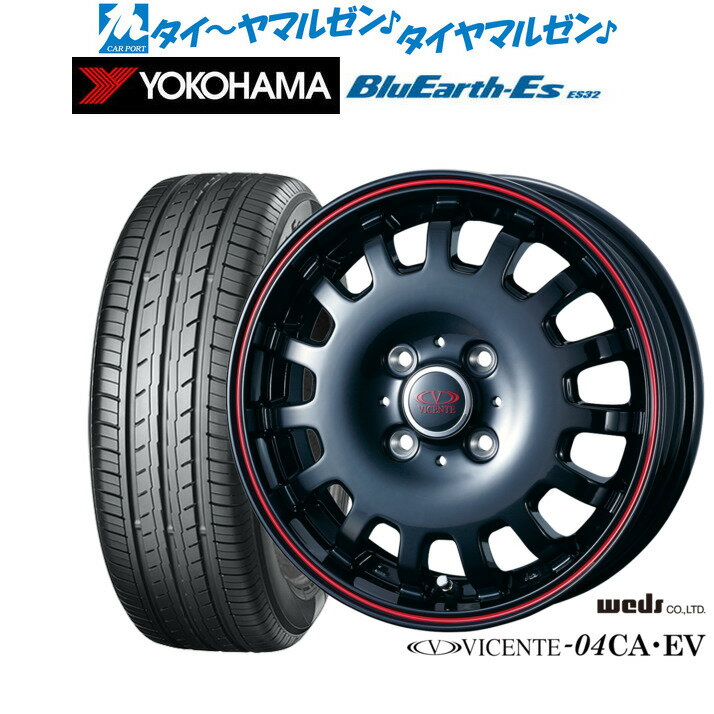 [6/15]割引クーポン配布新品 サマータイヤ ホイール4本セットウェッズ ヴィセンテ 04 CA (スズキ キャリィ用)12インチ 3.5Jヨコハマ BluEarth-ES ブルーアースイーエス ES32135/80R12