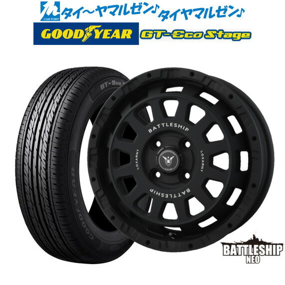 [5/20]割引クーポン配布新品 サマータイヤ ホイール4本セットBADX ロクサーニ バトルシップ NEO(ネオ)(4-100)15インチ 4.5Jグッドイヤー GT-エコ ステージ165/65R15