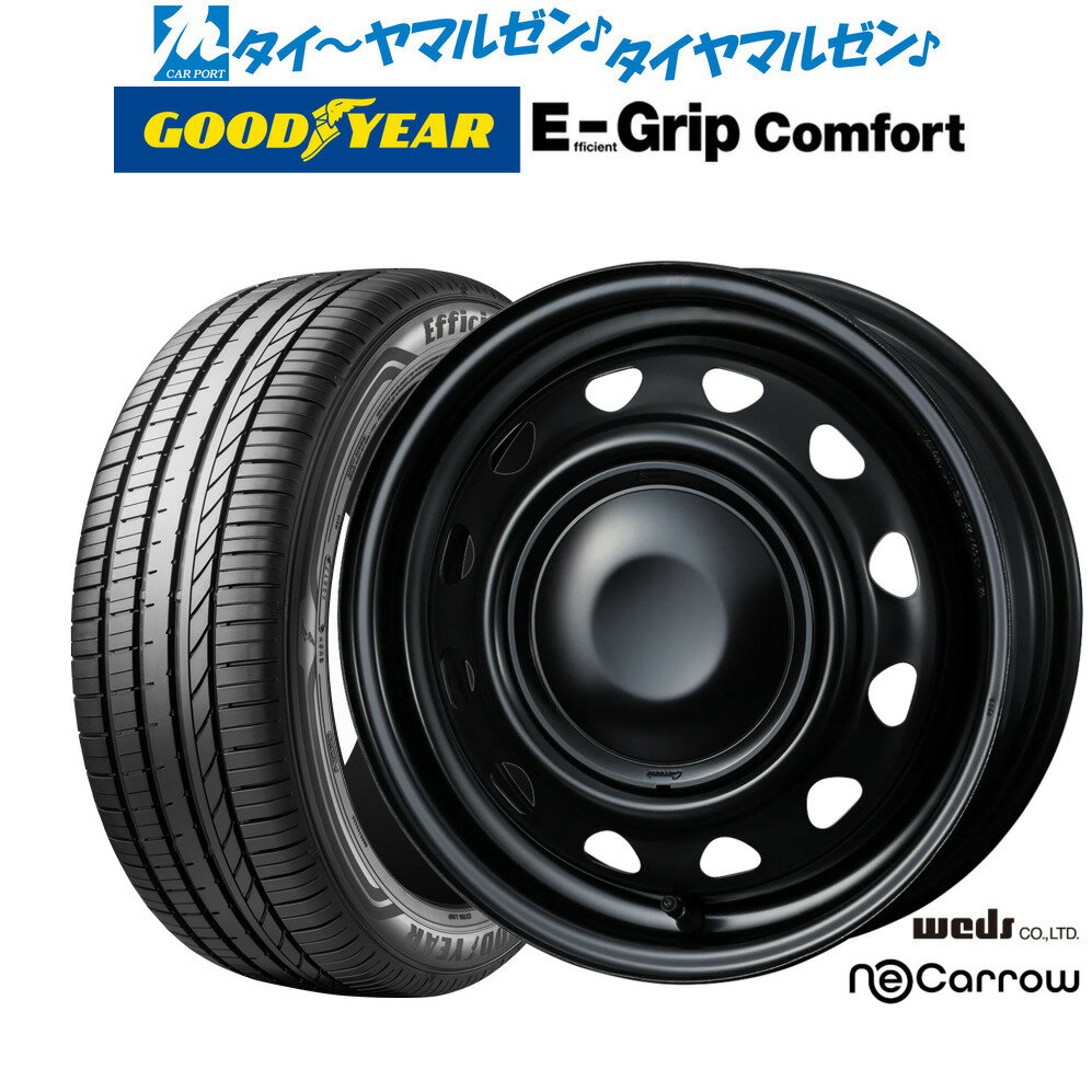 [6月20日]割引クーポン配布新品 サマータイヤ ホイール4本セットウェッズ スチール ネオキャロ14インチ 4.5Jグッドイヤー エフィシエント グリップ コンフォート165/55R14