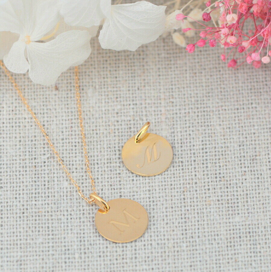 【10％OFFクーポン】 イニシャル コイン 地金 ネックレス 40cm チェーン 結婚 40 ...