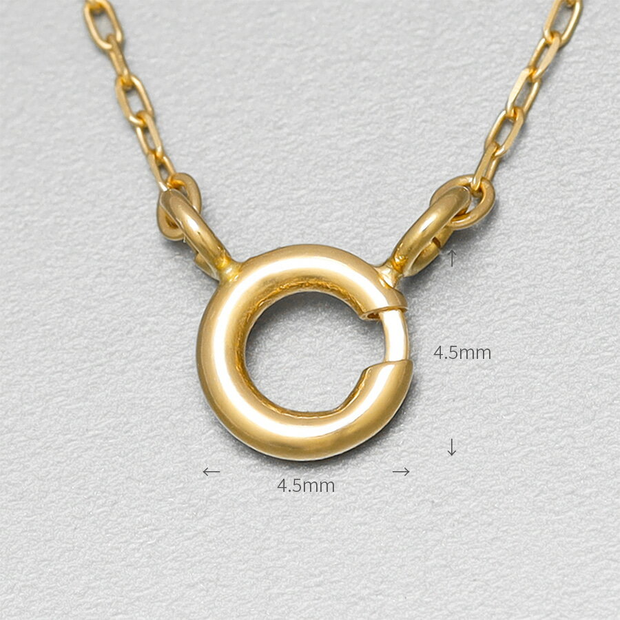 フック付き ネックレス チェーン 小豆 アズキ 18金 イエローゴールド ジュエリー 日本製 ギフト プレゼント スキンジュエリー ホワイトデー