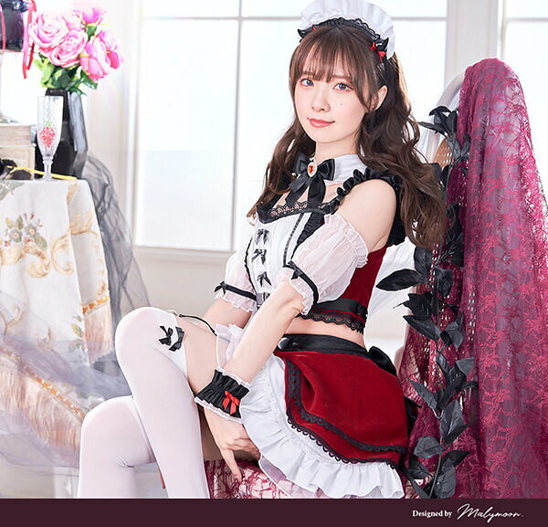 [正規品]【即納】【あぷコラボ】コスプレ メイド ヴァンパイア ウエイトレス ドール レッド フリルスカート レース セットアップ リボン コンカフェ ニーハイ レディース 大人 女性 ハロウィン malymoon マリームーン【10069】 malymoon-10011153 Malymoon(マリームーン) サンプル画像2