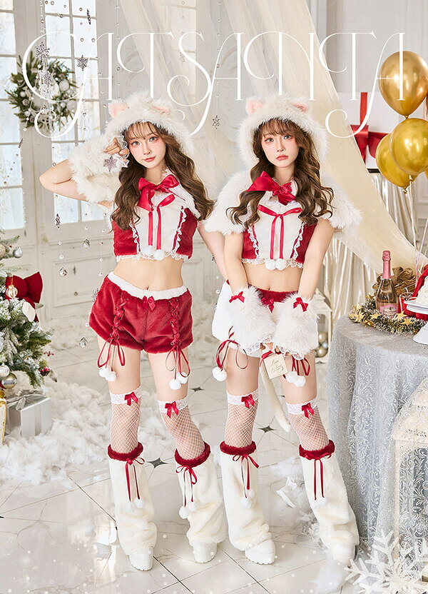 [正規品]【予約-11月中旬頃より順次発送予定】コスプレ クリスマス サンタ アニマル キャット ねこ耳 レッド ホワイト コスチューム 衣装 仮装 レディース 大人 女性 malymoon マリームーン】【10032-3】 malymoon-10011272 Malymoon(マリームーン) サンプル画像3