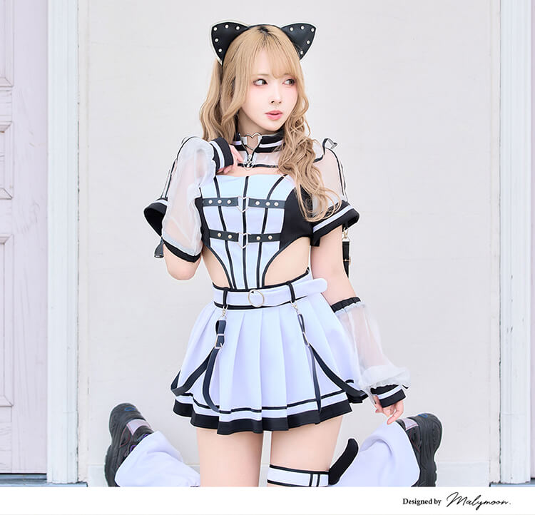 [正規品]【即納】コスプレ 天使界隈 天使 ジャージ アニマル キャット ブルー ブラック 猫耳 お揃い 可愛い 女性 レディース 一式 マリームーン malymoon【CS25105】 malymoon-10011522 Malymoon(マリームーン) サンプル画像2