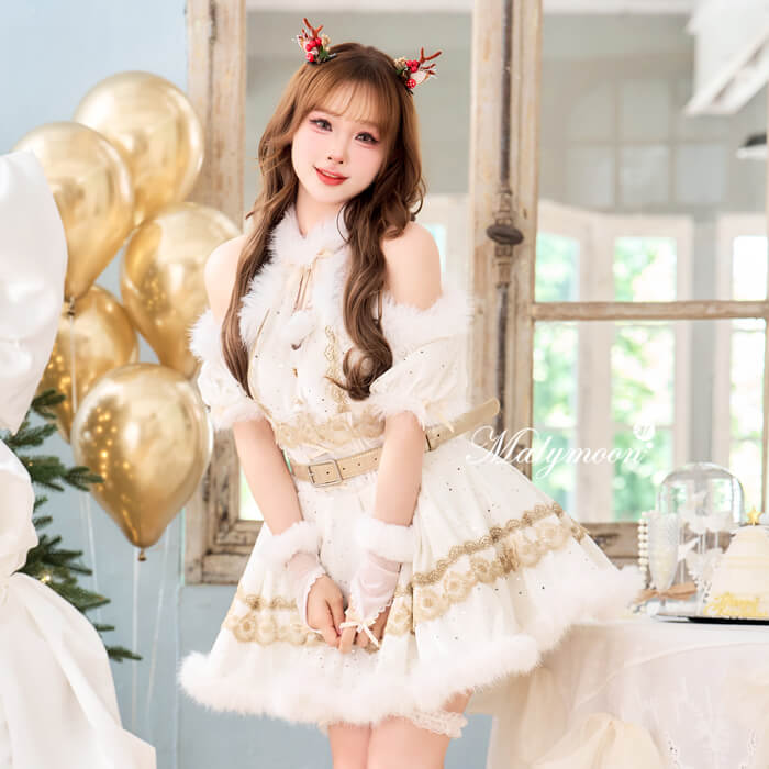 [正規品]【予約-12月上旬頃より順次発送予定】コスプレ クリスマス サンタ トナカイ 可愛い ブラウン ..