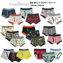 4枚以上送料無料!最大10%OFFクーポン配布中【Ampersand アンパサンド 男児 キッズパンツ 100cm-160cm】[男の子 ボクサー 下着 恐竜 犬 動物 無地 キッズ パンツ 下着 男児 肌着 子供 綿100％ おしゃれ インナー 保育園 幼稚園 小学生] その1