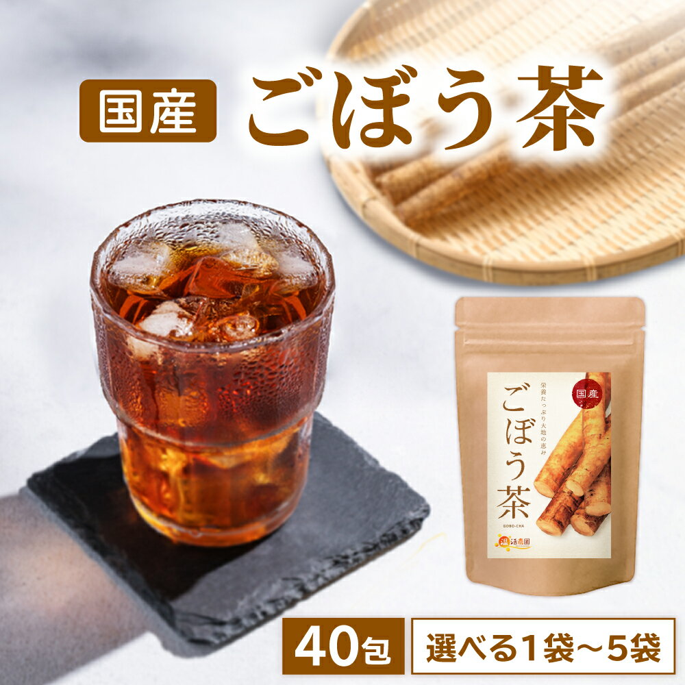 【公式】温活農園 ごぼう茶 国産 2g×40包 送料無料 ティーバッグ ゴボウ茶 牛蒡茶 健康茶 母乳 ノンカフェイン 水溶性食物繊維 腸活 ママセレクト 残留農薬検査済