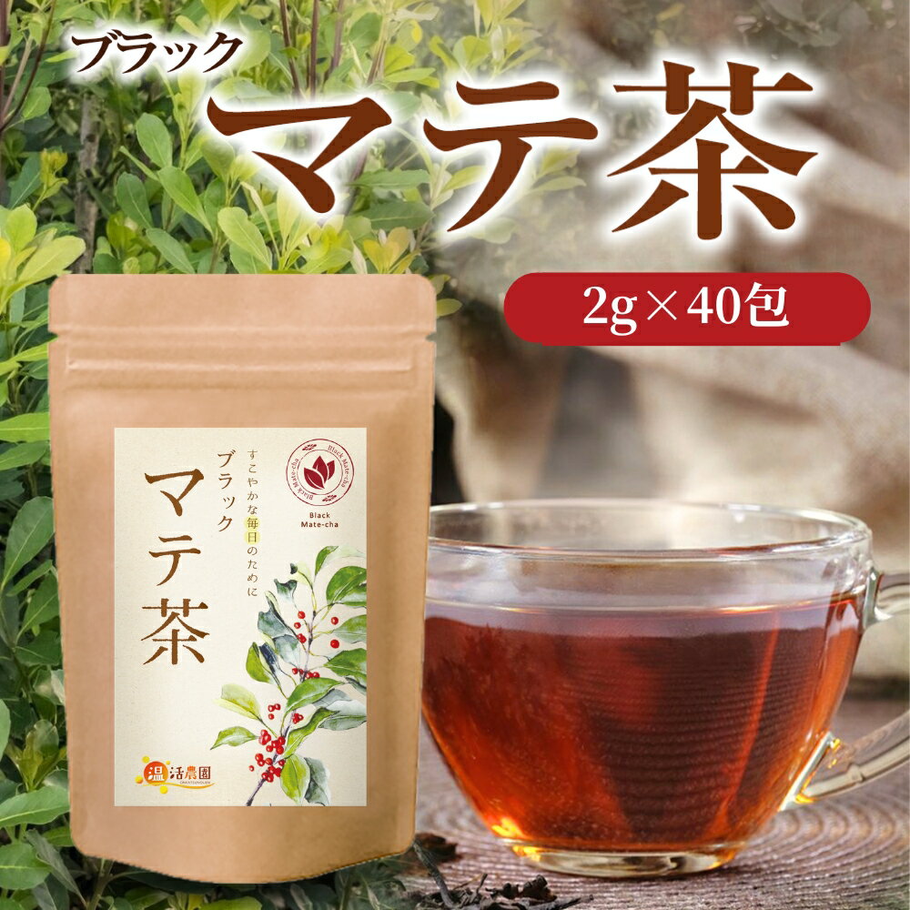 【公式】温活農園 ブラックマテ茶 ブラジル 2g×40包 テ