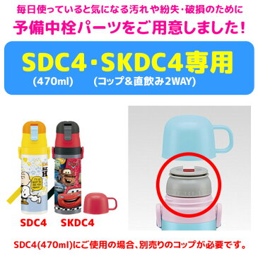 楽天スーパーSALESKATER スケーター SDC4・SKDC4専用中栓パーツ 2WAYボトル 別売りパーツ コップ飲みパーツ 中栓 パッキン付き スケーター別売りパーツ 子供用水筒 部品 P-SKDC4-NS