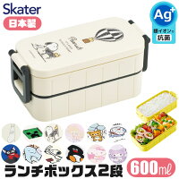 2025年新柄SKATER スケーター 抗菌 弁当箱 二段 ランチボックス 600ml 大容量 お弁当箱 2段 大きめ レディース メンズ キッズ 子供 女子 大人 男子 小学生 中学生 高校生 おしゃれ コンパクト スリム型 食洗機対応 給食 女性用 キャラクター