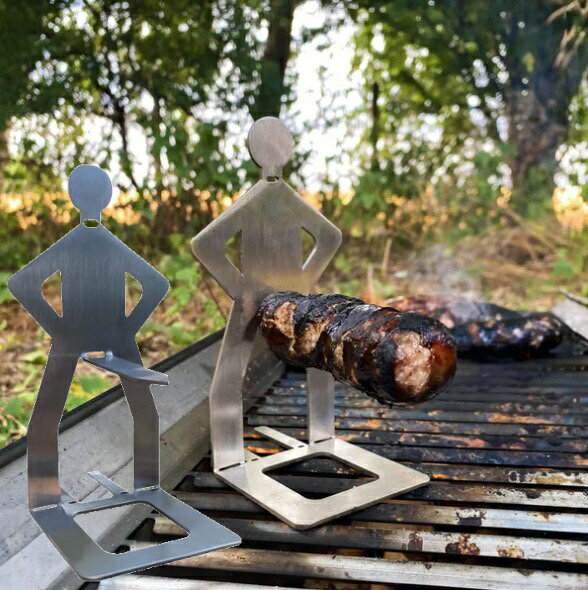 【2点セット】ソーセージ ホルダー おもしろ 便利 グッズ キャンプ アウトドア 調理 料理 バーベキュー..