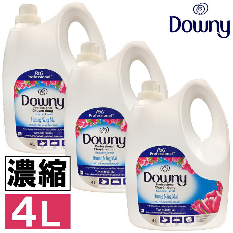 ダウニー アジアンダウニー4L サンライズフレッシュお得な4L×3本セット！送料無料 Downy ダウニー 柔軟剤 柔軟仕上剤 柔軟剤 香り 洗濯 お洗濯 大容量タイプ アジアンダウニー