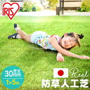 人工芝 1m×5m 国産 リアル防草人工芝 RP-3015 雑草対策 人工芝生 芝生 アイリスオーヤマ 人工芝マット 芝生マット アイリスソーコー 【D】