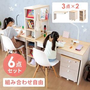 【1,000円OFFクーポン★1日15:00～7日9:59】学習机 ツインデスク 2人用 学習デスク シンプル FJ-009-IR送料無料 勉強机 二人 ツイン 北欧 子供部屋 子供 キッズ 机 セット オフィス 2人 兄弟 姉妹【D】