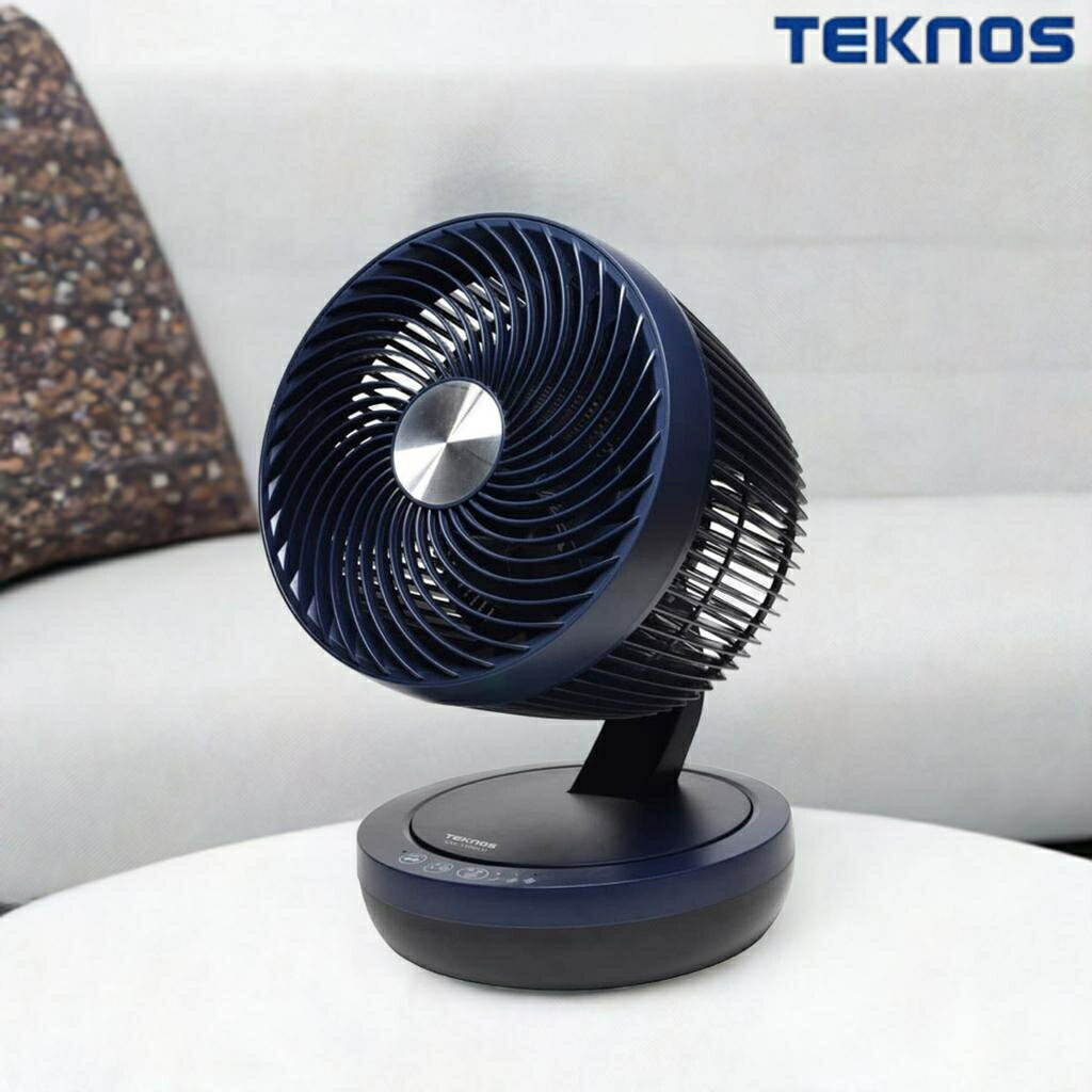 【箱ダメージ品】サーキュレーター TEKNOS 扇風機 卓上 充電式 充電式卓上サーキュレーター USB可扇風機　リビング テクノス 卓上扇風機 卓上サーキュレーター USB充電式 DCモーター シンプル ネイビー