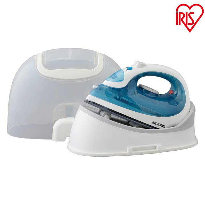 ケース付きアイロン ライトブルー IRN-CL18CC コードレス スチームアイロン ドライ アイロン スチームアイロン コードレス しわ伸ばし コードレスアイ...