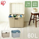 【2個セット】収納ボックス 60L ワイドストッカー WY×540 アイリスオーヤマアウトドア 収納 キャンプベージュ アイリスオーヤマ