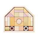 知育玩具 シンプル 木のおもちゃ つみきのいえ M木製玩具 積み木の家 つみきセット 日本製 白木 プレゼント ギフト Made in Japan エド・インター 【D】