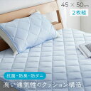 ピローパッド クール 強冷感 新接触冷感エアー枕パッド 2枚組接触冷感 通気性 抗菌・防臭・防ダニ ウォッシャブル 45×50 速乾生地 もちもちタッチ アイス...
