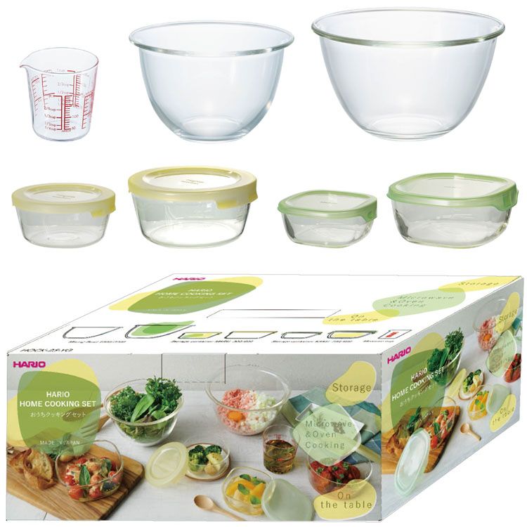 ハリオ 耐熱ガラス 福袋 HARIO おうちクッキングセット2025 HOCK-25-YGオーブン皿 レンジ調理 オーブン調理 保存容器 ギフト 日本製 食器