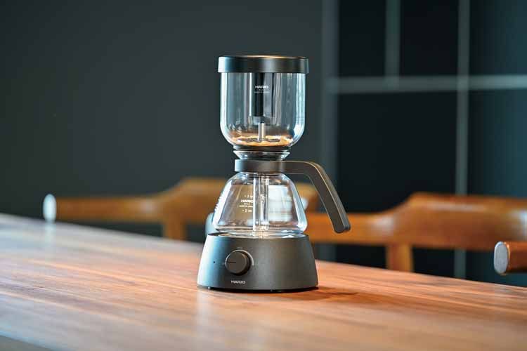 子育ての店 ベビー・キッズのHARIO Electric_Coffee_Syphon コーヒーメーカー エレクトリックコーヒーサイフォン ECA-3-B電気サイフォン 電気式 ハリオ コンパクト 簡単 3杯用 火を使わない 火力調節｜アングル3