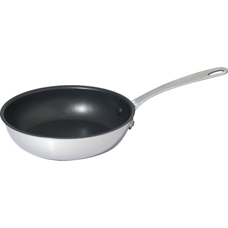Ih Incompatible - 家庭用品 鍋 フライパンマイヤー ホワイトスチール フライパン 20cm PM-P20NSマイヤー フライパン ステンレスボディ ノンスティック加工 IH対応 オーブン可(260℃以下) シンプル リベットもノンスティック加工 日本製ステンレス使用 使いやすい 【B】