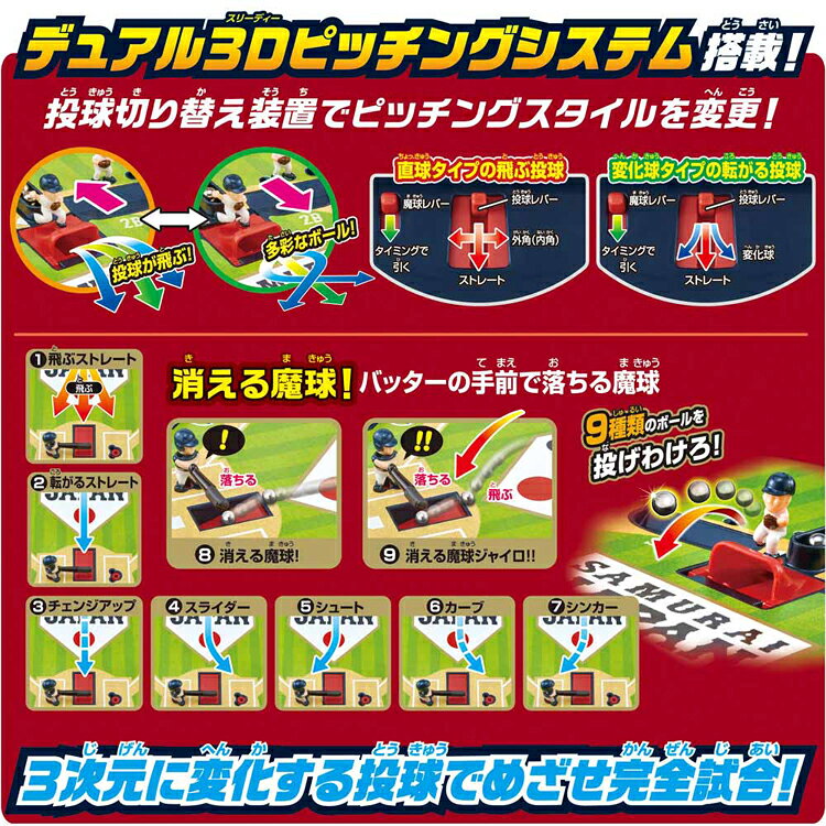 子育ての店 ベビー・キッズの野球盤 3Dエーススタンダード 侍ジャパン野球日本代表ver. ゲーム 野球盤 プレゼント クリスマス ギフト おもちゃ エポック社｜アングル2