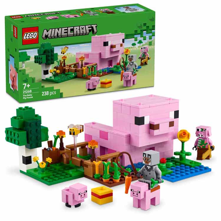 乐天商城 - レゴ LEGO 21268 MINECRAFT マインクラフト マイクラ 赤ちゃんブタ おうち ブタのおうち 赤ちゃんブタのおうち 21268 レゴ クリスマス プレゼント