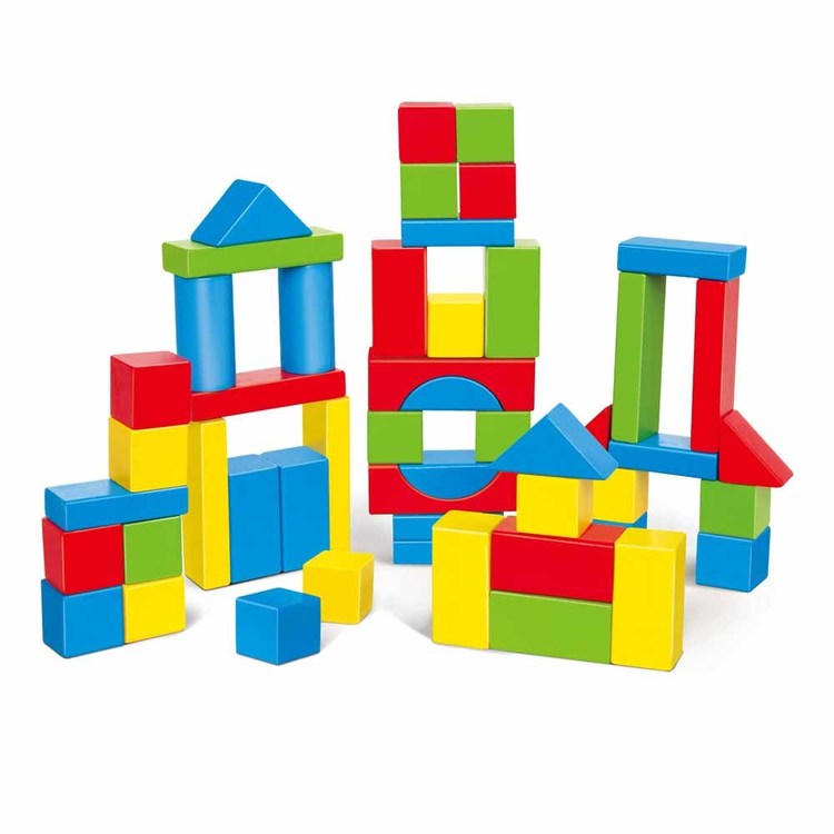 子育ての店 ベビー・キッズのつみき 50 E7368ハペ HAPE 木製玩具 つみき50 積み木 つみき ブロック つみきセット カワダ ハペ クリスマス プレゼント｜アングル2