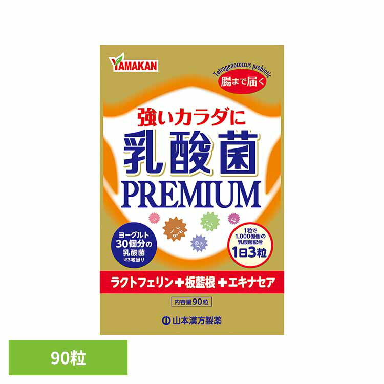 乐天商城 - 乳酸菌PREMIUM粒 90粒 健康食品 山本漢方 健康 乳酸菌 免活 山本漢方製薬
